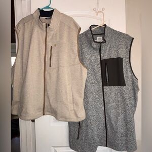 Men's Tan/Cream and Gray/Black Vests…bundle of two size 4X